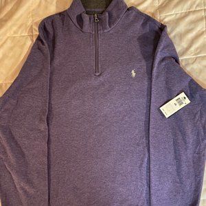 Polo Ralph Lauren MN Estate Rib Purple Quarter Zip
